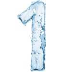 chiffre 1 en eau