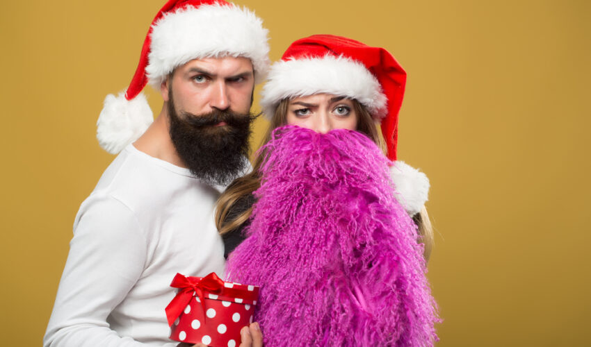 couple drôle à noel