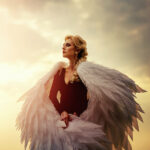 un ange aux ailes fermées