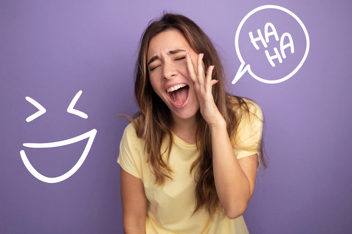 femme avec de l'humour