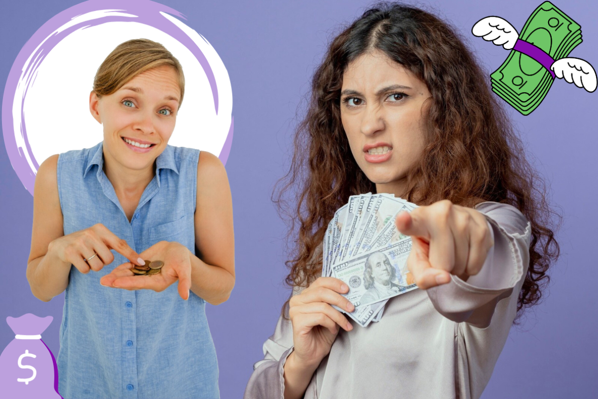 femme dépensière et femme économe