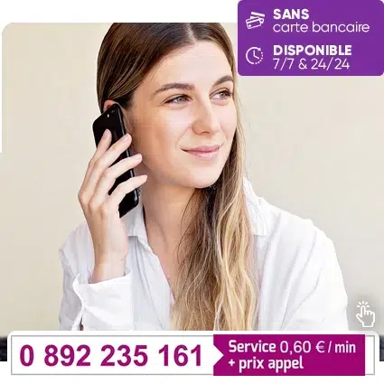 appel téléphonique pour séance de voyance par une jeune femme . sans carte bancaire